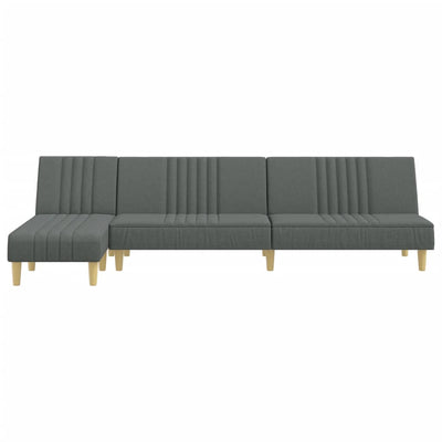 L-shaped Sofa Bed Dark Grey 255x140x70 cm Fabric Payday Deals