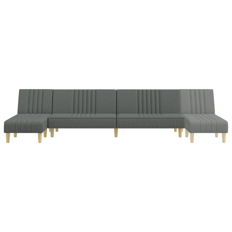 L-shaped Sofa Bed Dark Grey 255x140x70 cm Fabric Payday Deals