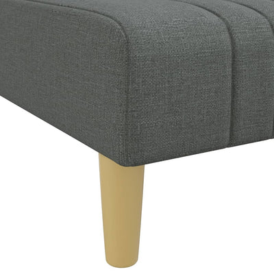 L-shaped Sofa Bed Dark Grey 255x140x70 cm Fabric Payday Deals