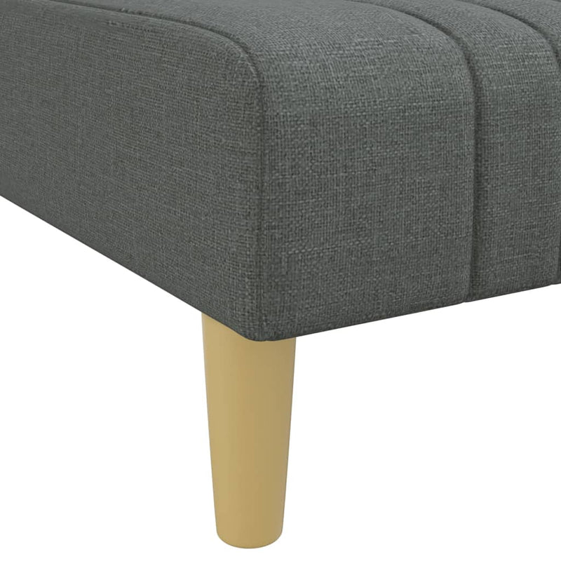 L-shaped Sofa Bed Dark Grey 255x140x70 cm Fabric Payday Deals