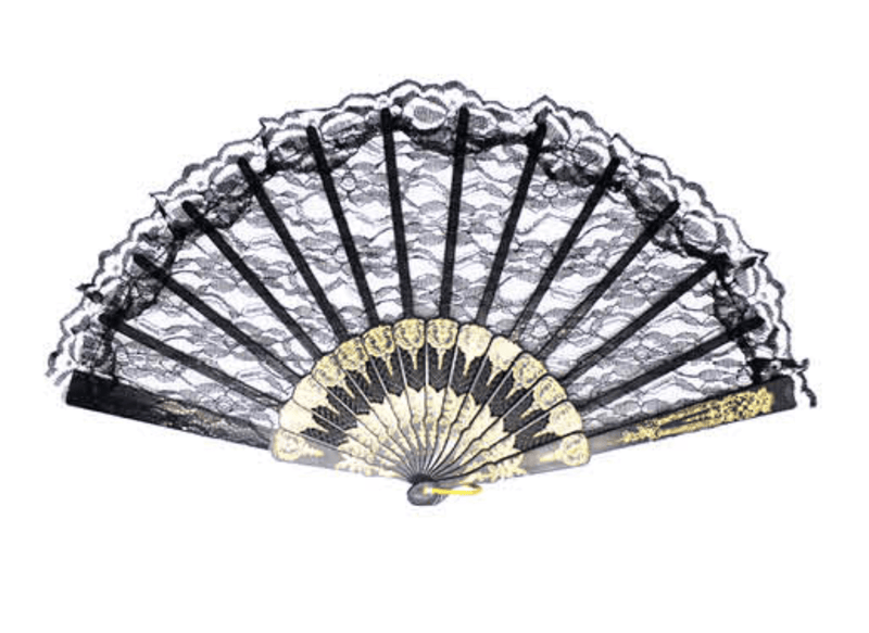 LACE FAN Hand Folding Wedding Party Bridal Spanish Costume Accessory - Black Payday Deals