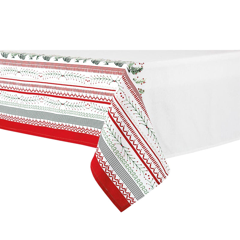 Ladelle Wonderful Christmas Xmas Festival Cotton Tablecloth Oblong 8 Seater 150 x 225 cm Payday Deals