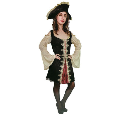 Ladies Adult Deluxe Pirate Woman Costume Womens Halloween Fancy Dress Party Payday Deals