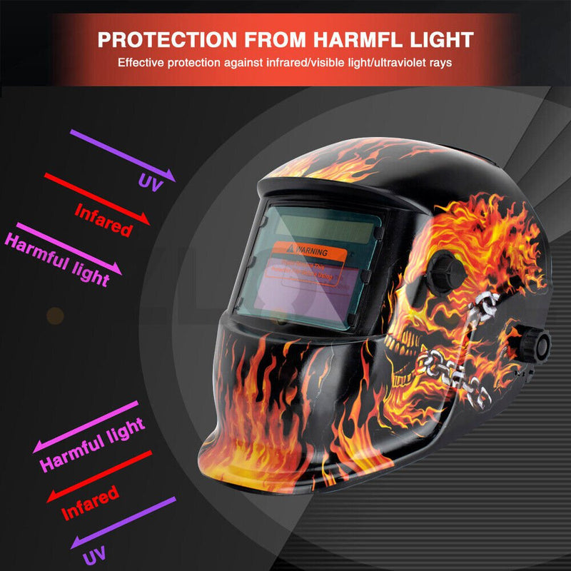 Lame skull Solar Welding Helmet Auto Darkening Welder Soldering Lens ARC TIG MIG MAG Mask Payday Deals
