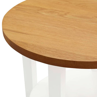 Lamp Table 40x50 cm Solid Oak Wood Payday Deals
