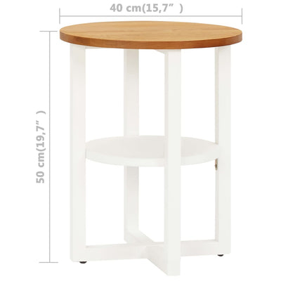 Lamp Table 40x50 cm Solid Oak Wood Payday Deals