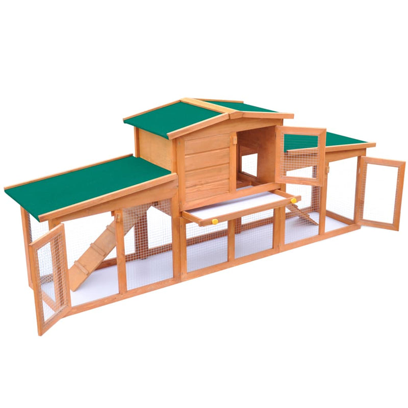 Large Rabbit Hutch Small Animal House Pet Cage with Roofs Wood Payday Deals