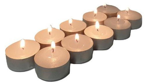 Large Tealight Candles 6cm Wide in silver foil cup  50 in a pack - Party Event Wedding BBQ Dinner Romantic Ambience Decor Payday Deals