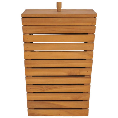 Laundry Basket 30x30x45 cm Solid Teak Wood Payday Deals