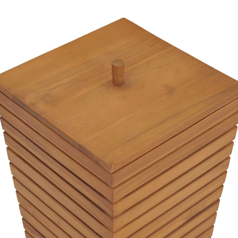 Laundry Basket 30x30x45 cm Solid Teak Wood Payday Deals
