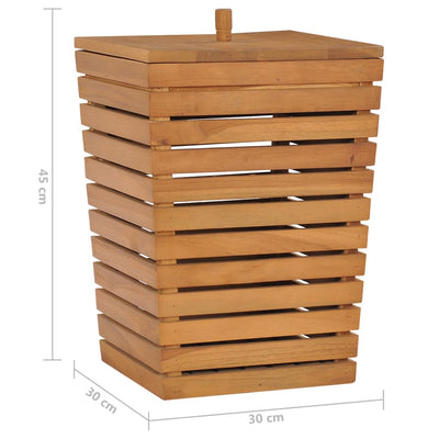 Laundry Basket 30x30x45 cm Solid Teak Wood Payday Deals