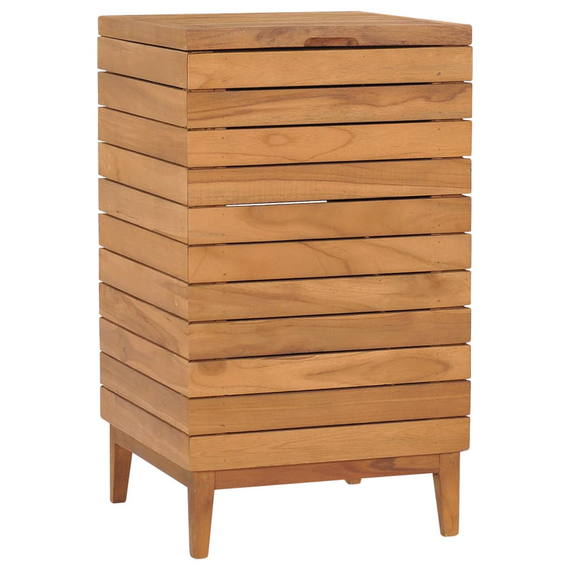 Laundry Basket 40x40x70 cm Solid Teak Wood Payday Deals