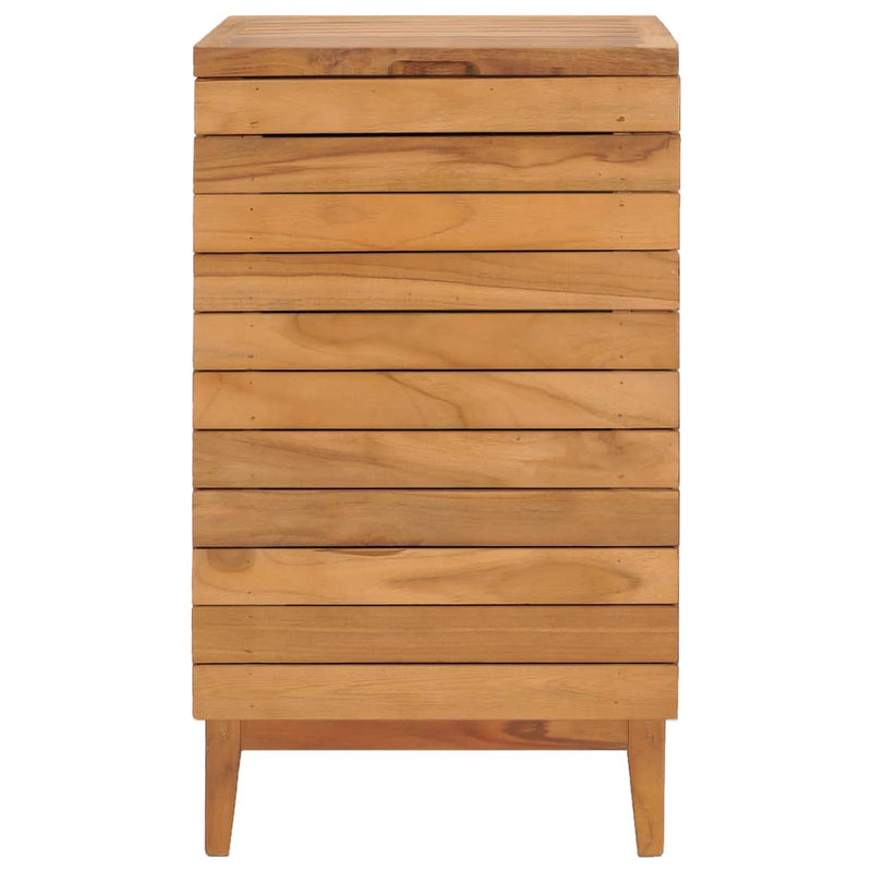 Laundry Basket 40x40x70 cm Solid Teak Wood Payday Deals