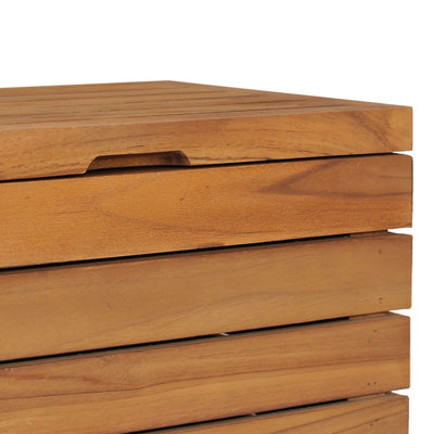 Laundry Basket 40x40x70 cm Solid Teak Wood Payday Deals