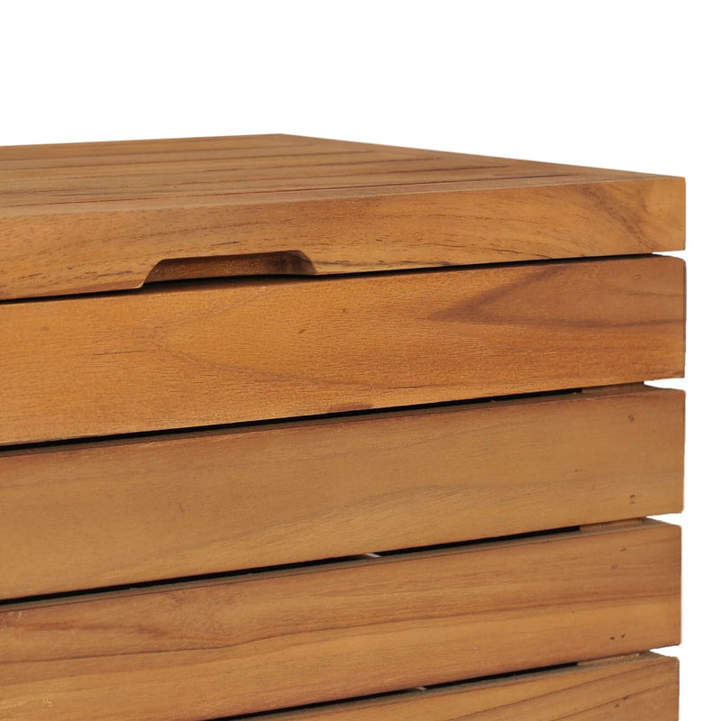 Laundry Basket 40x40x70 cm Solid Teak Wood Payday Deals