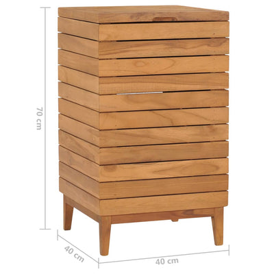 Laundry Basket 40x40x70 cm Solid Teak Wood Payday Deals