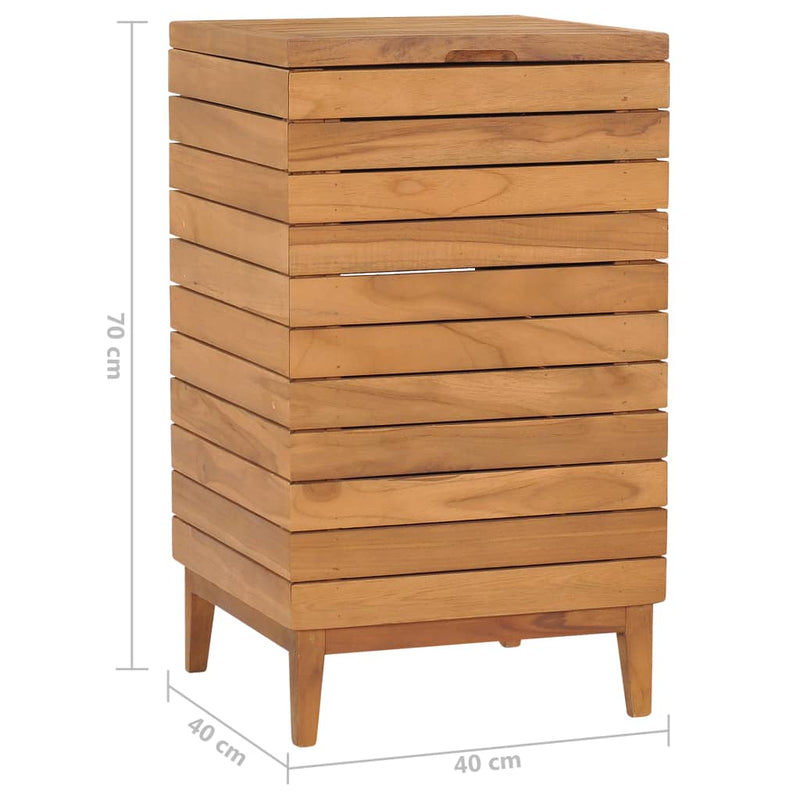Laundry Basket 40x40x70 cm Solid Teak Wood Payday Deals