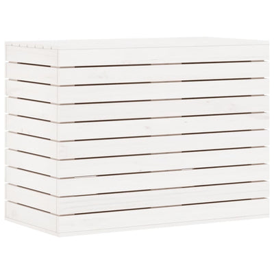 Laundry Basket White 88.5x44x66 cm Solid Wood Pine Payday Deals
