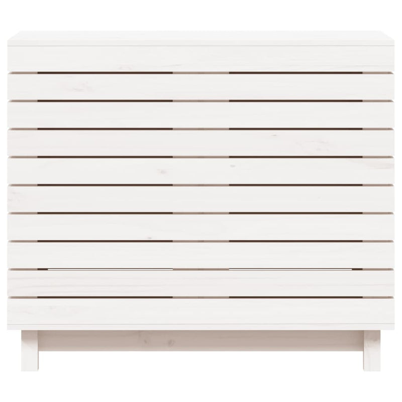 Laundry Basket White 88.5x44x76 cm Solid Wood Pine Payday Deals