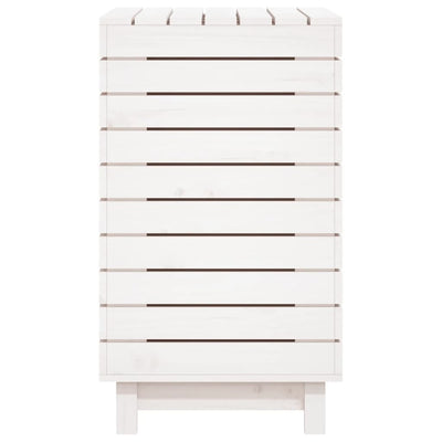 Laundry Basket White 88.5x44x76 cm Solid Wood Pine Payday Deals
