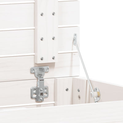 Laundry Basket White 88.5x44x76 cm Solid Wood Pine Payday Deals