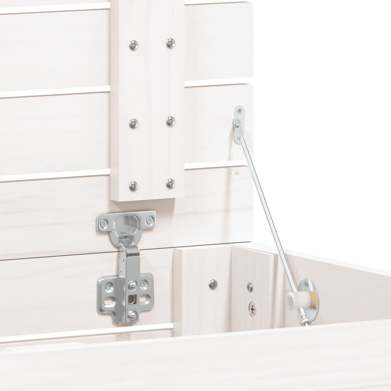 Laundry Basket White 88.5x44x76 cm Solid Wood Pine Payday Deals