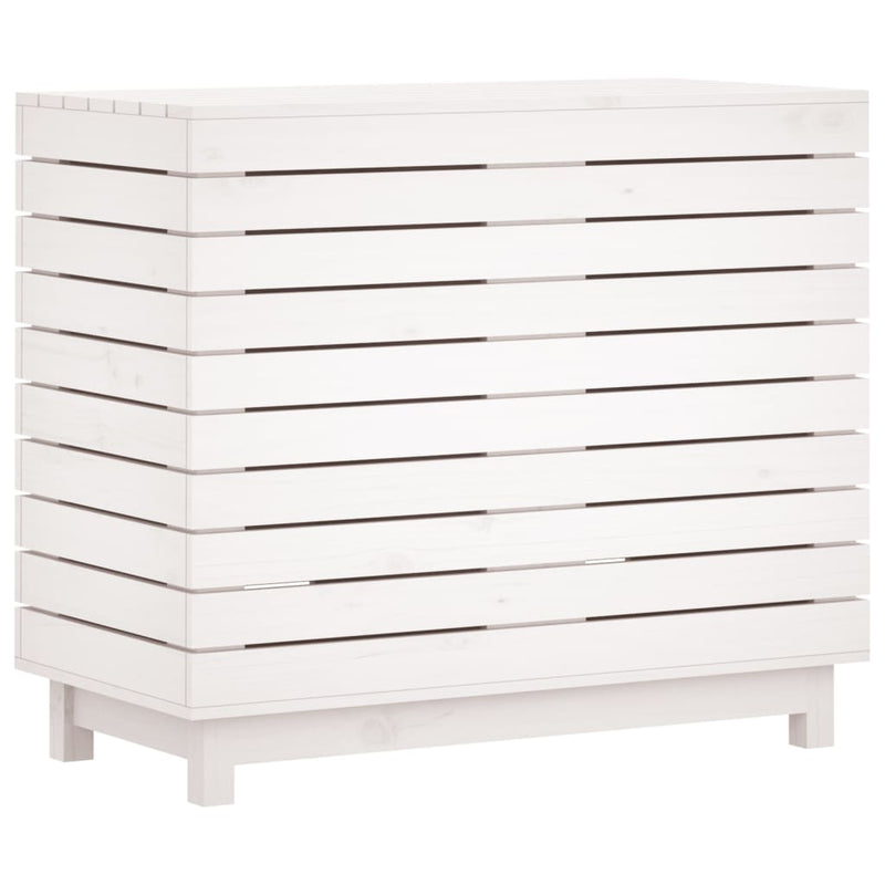 Laundry Basket White 88.5x44x76 cm Solid Wood Pine Payday Deals