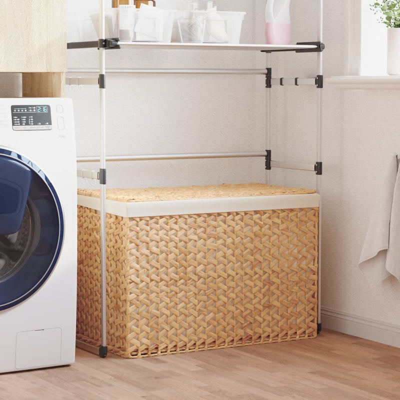 Laundry Basket with 3 Sections 75x42.5x52 cm Water Hyacinth Payday Deals