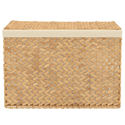Laundry Basket with 3 Sections 75x42.5x52 cm Water Hyacinth Payday Deals