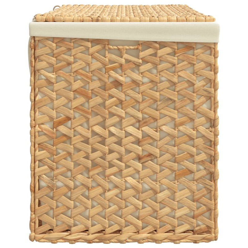 Laundry Basket with 3 Sections 75x42.5x52 cm Water Hyacinth Payday Deals