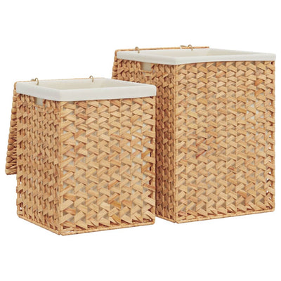 Laundry Baskets 2 pcs Water Hyacinth Payday Deals