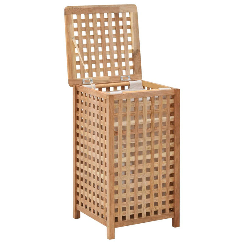 Laundry Bin 39x39x65 cm Solid Walnut Wood Payday Deals