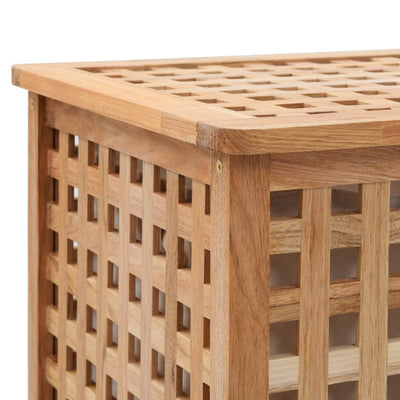 Laundry Bin 39x39x65 cm Solid Walnut Wood Payday Deals