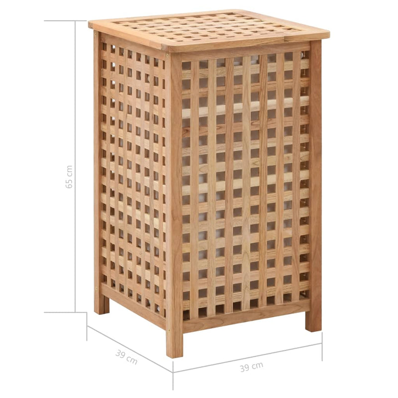 Laundry Bin 39x39x65 cm Solid Walnut Wood Payday Deals