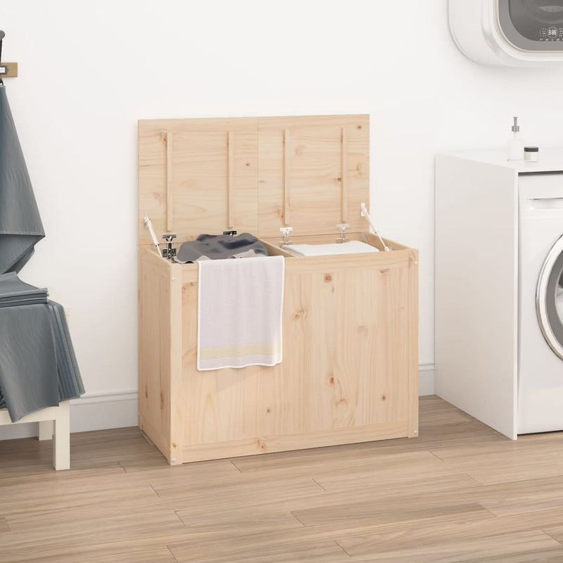 Laundry Box 88.5x44x66 cm Solid Wood Pine Payday Deals