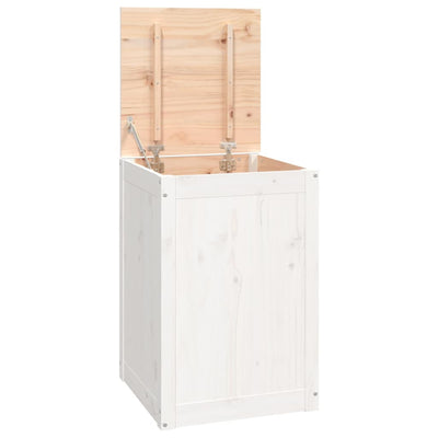 Laundry Box White 44x44x66 cm Solid Wood Pine Payday Deals