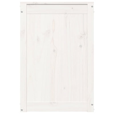 Laundry Box White 44x44x66 cm Solid Wood Pine Payday Deals