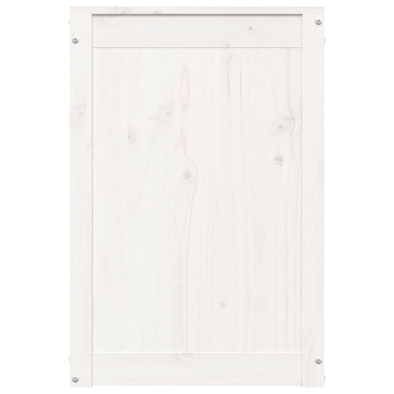 Laundry Box White 44x44x66 cm Solid Wood Pine Payday Deals