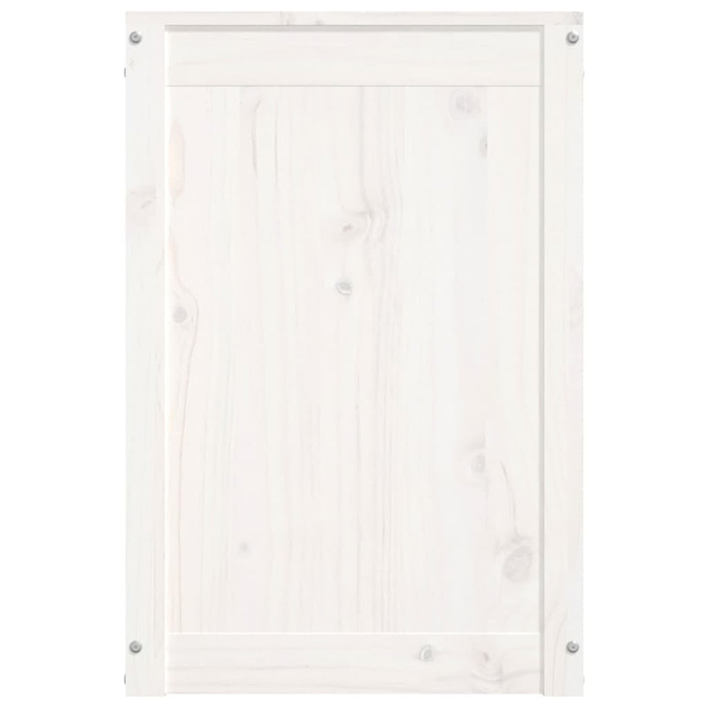 Laundry Box White 44x44x66 cm Solid Wood Pine Payday Deals