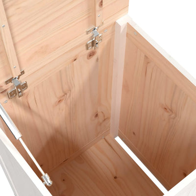 Laundry Box White 44x44x66 cm Solid Wood Pine Payday Deals