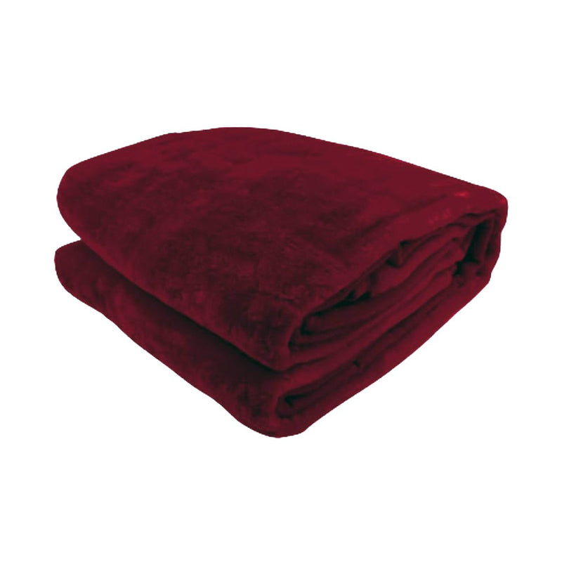 Laura Hill Double-sided Large 220 X 240cm Faux Mink Throw Rug Blanket 800-gsm Heavy - Red Payday Deals