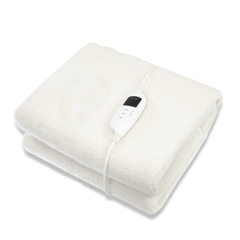 Laura Hill Heated Electric Blanket Fitted Fleece Underlay Throw Single Payday Deals