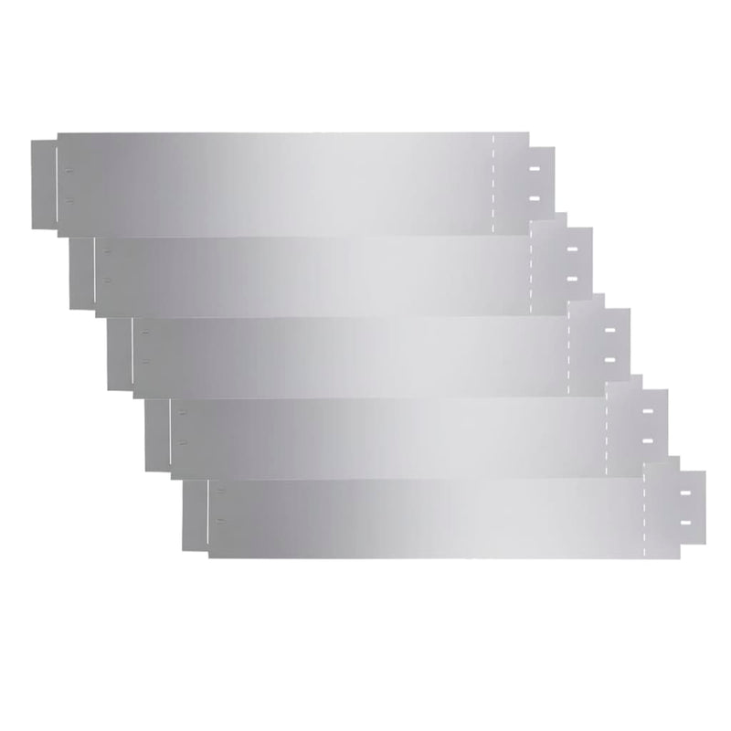 Lawn Fences 5 pcs Galvanised Steel 100x20 cm Payday Deals