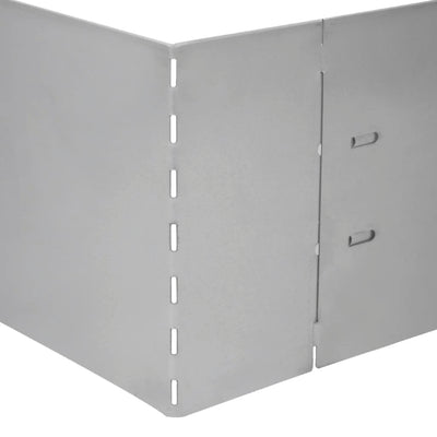 Lawn Fences 5 pcs Galvanised Steel 100x20 cm Payday Deals