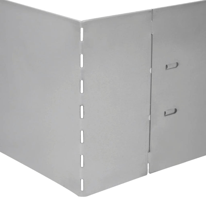 Lawn Fences 5 pcs Galvanised Steel 100x20 cm Payday Deals
