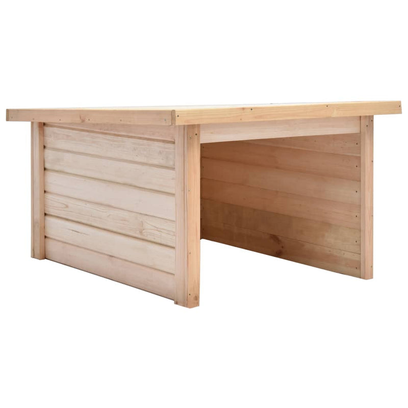 Lawn Mower Garage 92x104x59.5 cm Solid Pine Wood 19 mm Payday Deals