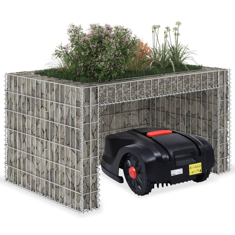 Lawn Mower Garage with Raised Bed 110x80x60 cm Steel Wire Payday Deals