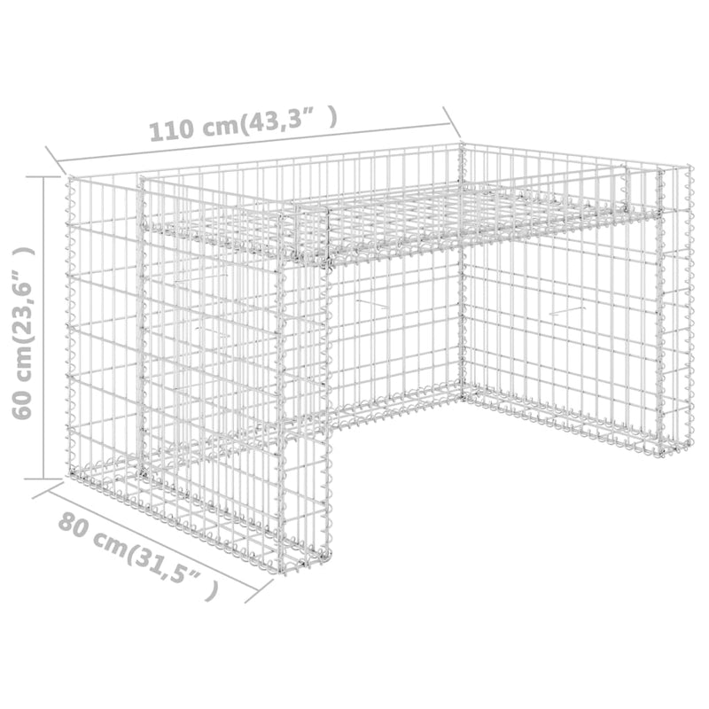 Lawn Mower Garage with Raised Bed 110x80x60 cm Steel Wire Payday Deals