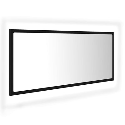 LED Bathroom Mirror Black 100x8.5x37 cm Acrylic Payday Deals