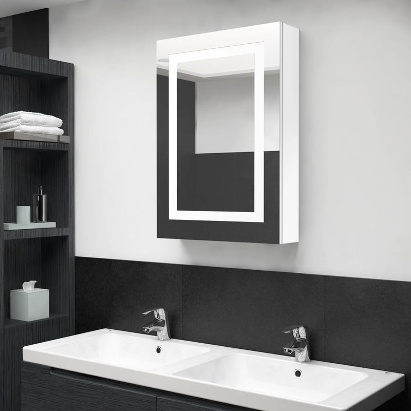 LED Bathroom Mirror Cabinet Shining White 50x13x70 cm Payday Deals